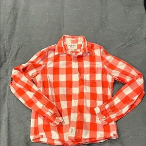 Abercrombie & Fitch Red and White Checkered Shirt